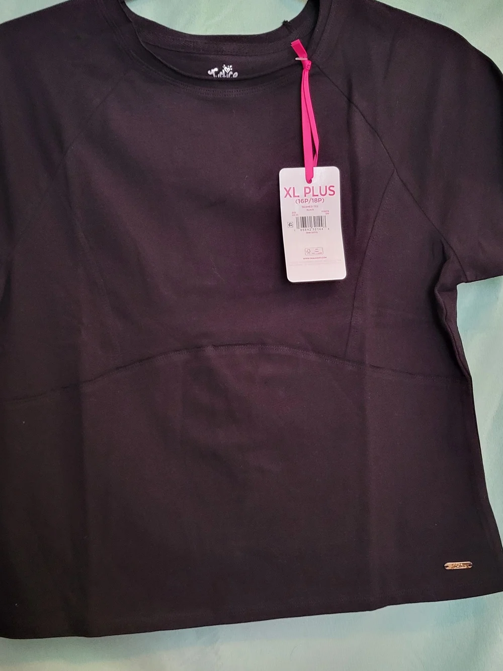 Justice Short Sleeve Tee in Deep Purple with Pink Tag